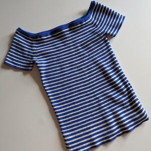Madewell boat neck striped knit top